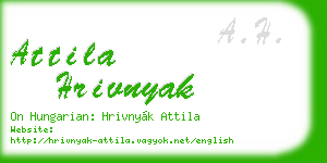 attila hrivnyak business card