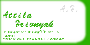 attila hrivnyak business card